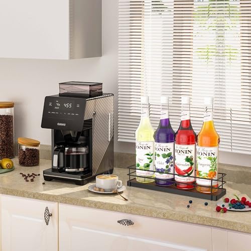 Alyoen Coffee Syrup Rack Organizer 4 Bottles
