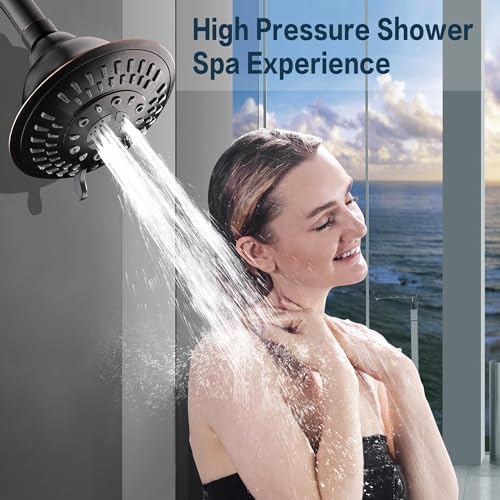 BRIGHT SHOWERS High Pressure Showerhead with 5 Spray Settings