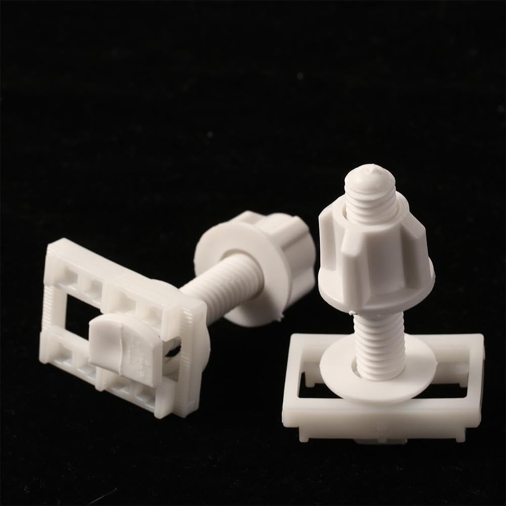 Pokinge 10pcs White Toilet Seat Hinges Replacement
