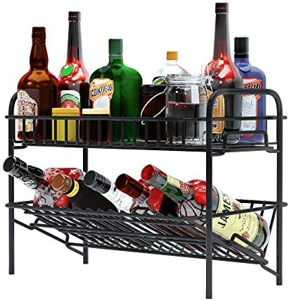 HengLiSam 2 Tier Spice Rack Organizer Black