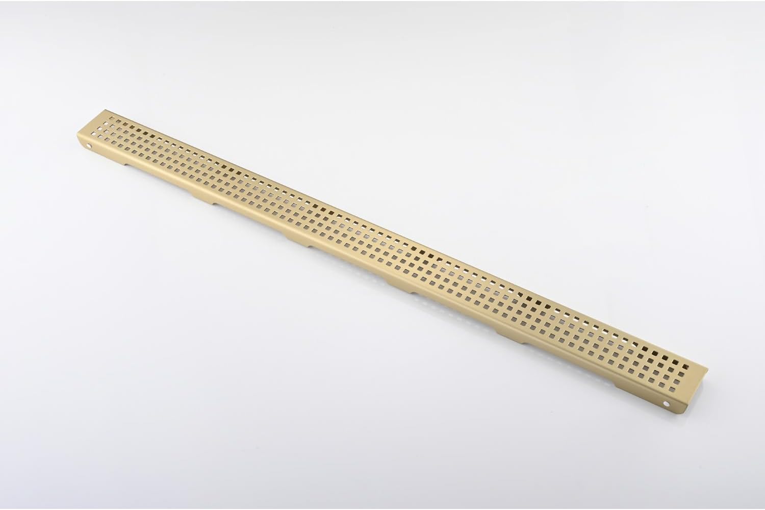28 Inches Linear Shower Drain with Gold Grate and Hair Strainer