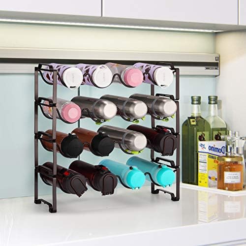 Simple Trending 4-Tier Wine Rack with Bronze Finish