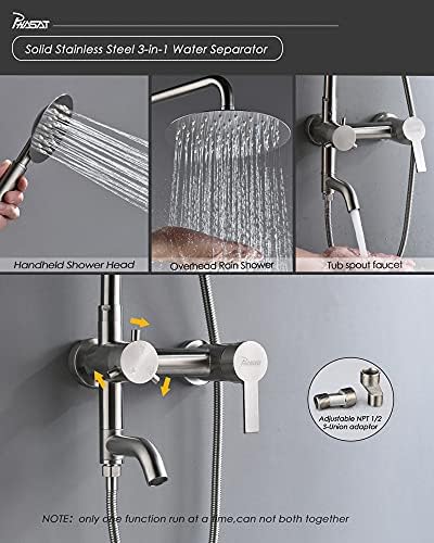 PHASAT 304 Stainless Steel 3 Function Shower Set