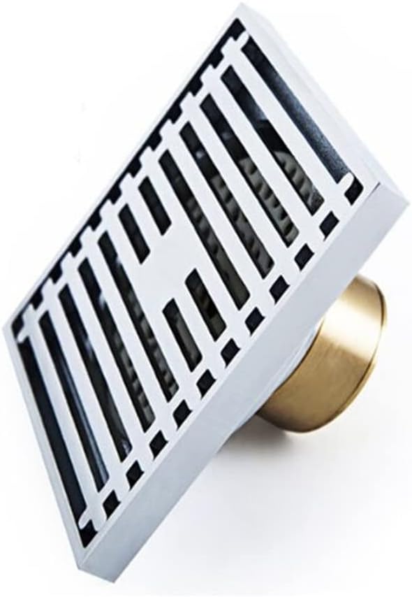 Square Floor Waste Grate Bathroom Drain in Antique Bronze or Chrome
