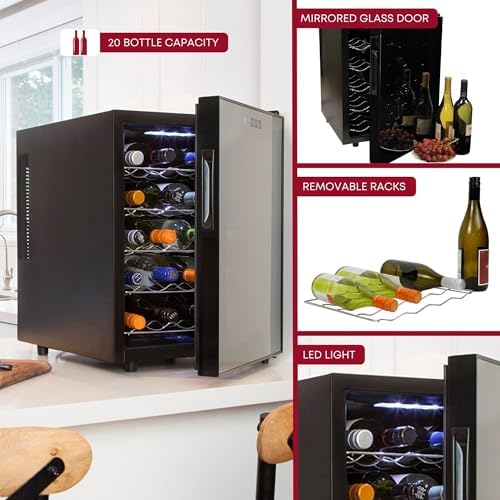 Koolatron 20 Bottle Wine Cooler with UV Glass Door
