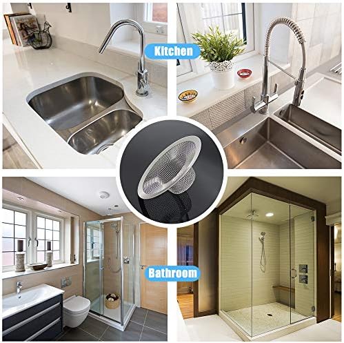 Stainless Steel Drain Hair Catcher 2 Pcs by Lechay
