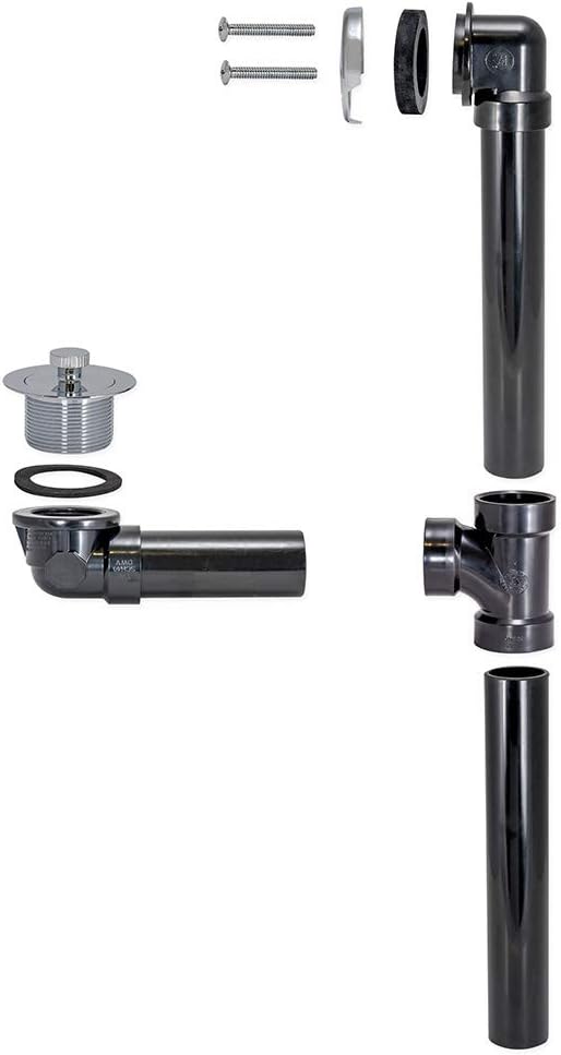 EZ-FLO 1-12 Inch ABS Bath Waste Drain Kit with Chrome Trim