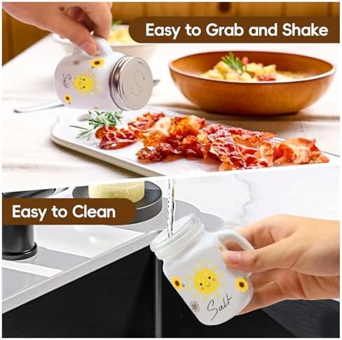 BSEROBS 2-Pack Sunflower Salt Pepper Shakers