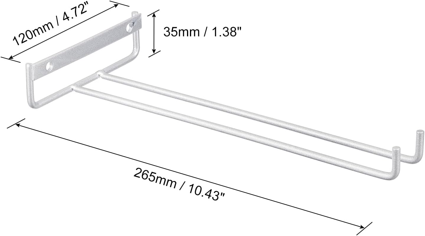 Uxcell 2Pcs Iron Wine Glass Rack - Wall Mountable