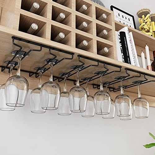 V3VOGUE 2 Row Stemware Holder Wine Glass Hanger Rack