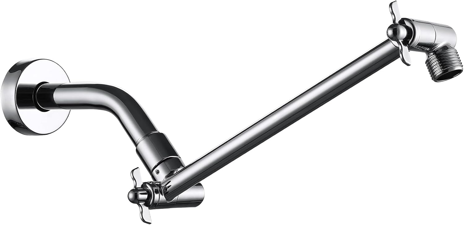 Pichrain Chrome Shower Head Extender - 10 Inch Adjustable Rain Shower Arm