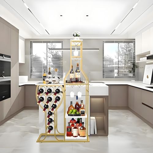 Mantianstar White 11-Bottle Freestanding Wine Rack