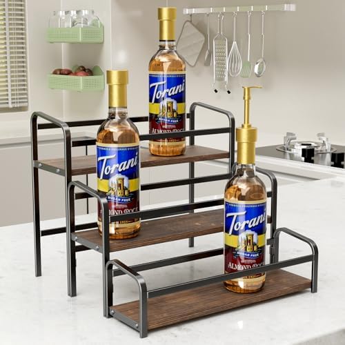 3-Tier Coffee Syrup Rack with 12-Bottle Capacity
