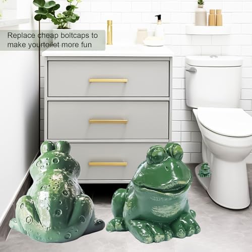 Frog Toilet Bolt Caps 2pcs Decorative Bathroom Accents