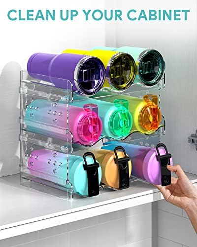 Areforic 3-Pack Stackable Water Bottle Organizer