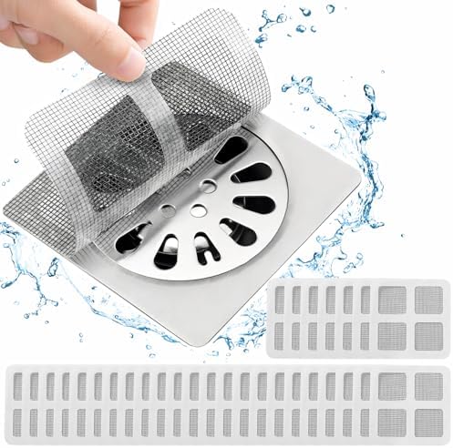 50PCS Pack Disposable Shower Drain Cover Hair Catcher