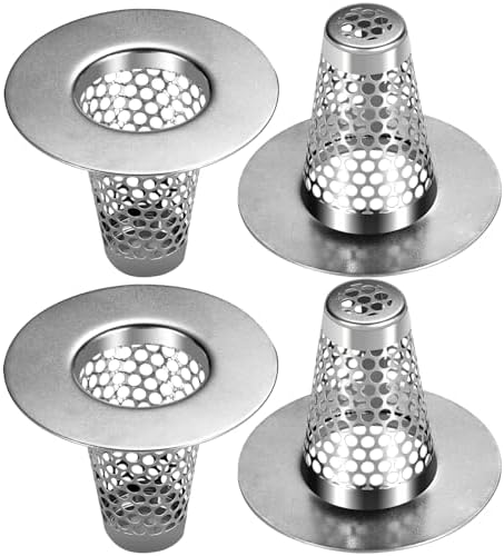 Anteecana 4PCS Stainless Steel Drain Strainer for Bathroom Sink
