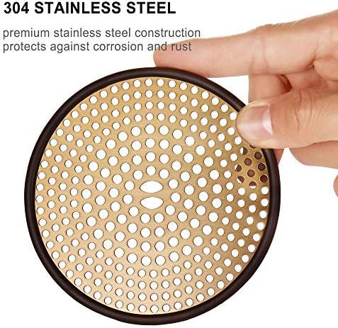 304 Stainless Steel Hair Catcher Drain Cover with Silicone