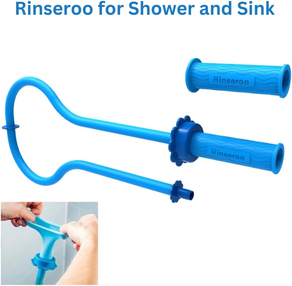 Rinseroo Shower Hose No-Install Universal Fit 6 Foot Multipurpose Detachable