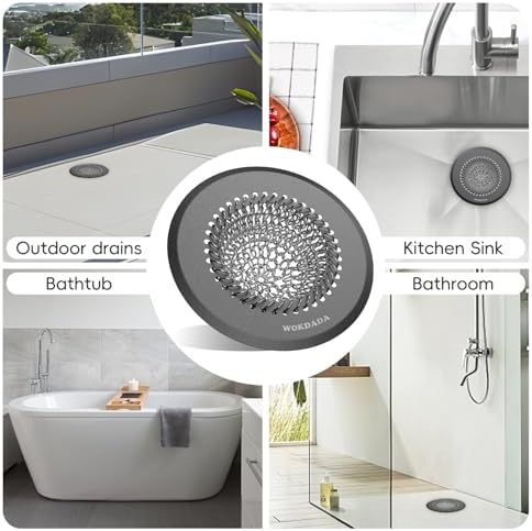Wokdada Bathtub Hair Catcher Drain Strainer
