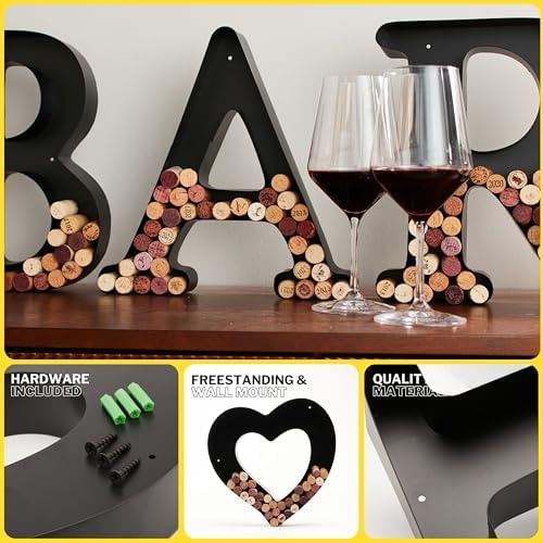 DECOMIL Wine Cork Holder Letters Wall Art
