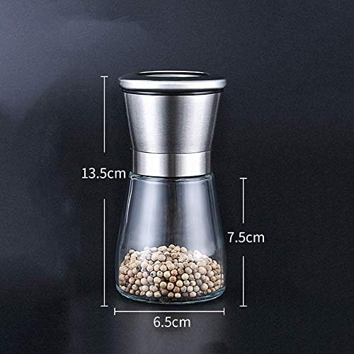 Premium Salt Pepper Grinder Set with Glass Body