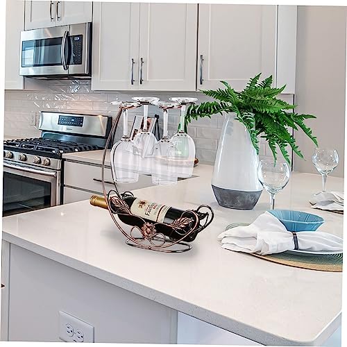 Cabilock Iron Wine Bottle Goblet Rack