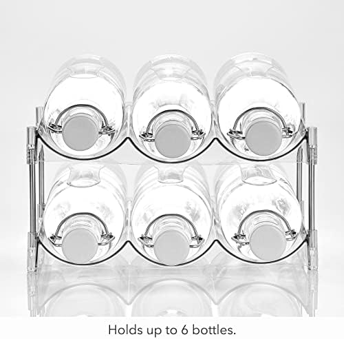 Nate Home 6-Bottle Organizer Set of 2 Clear Stainless Steel