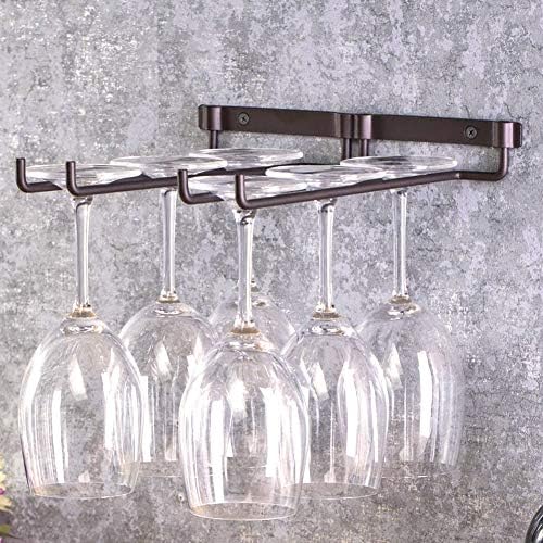 Wall Mounted Wine Glass Rack with Screws for Kitchen Bar Storage