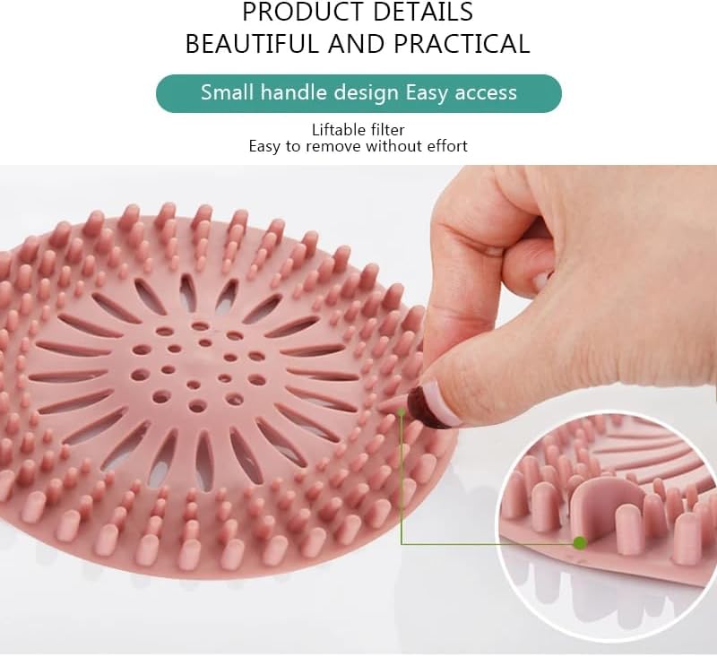 Pack of 6 Silicone Hair Catcher for Bath