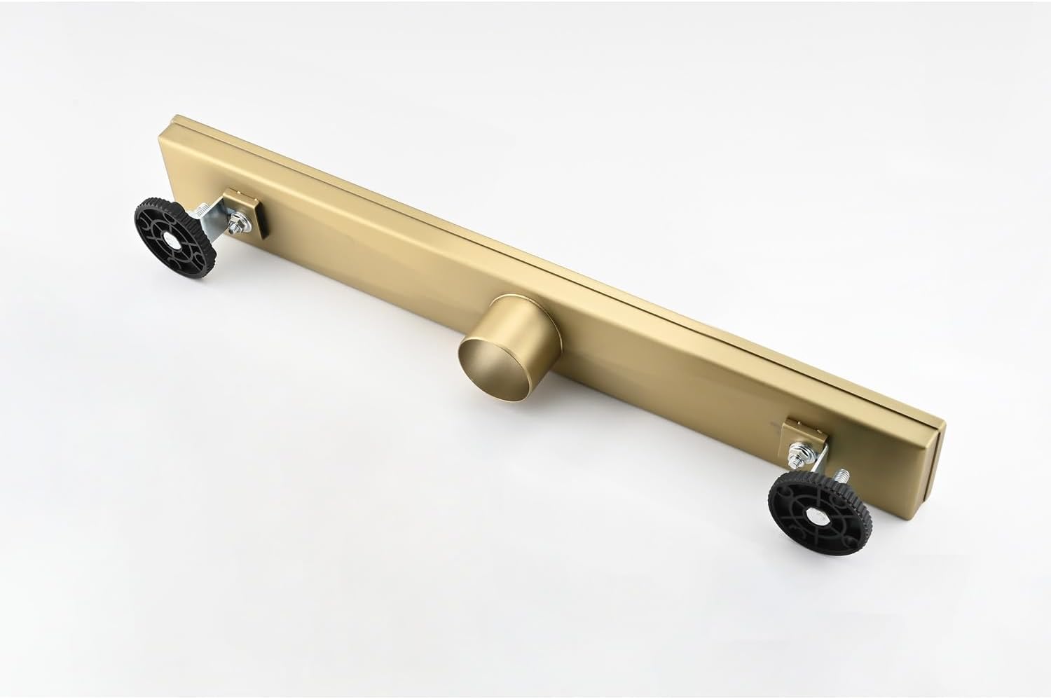 Effective Linear Shower Drain with Removable Grate Brushed Gold Finish