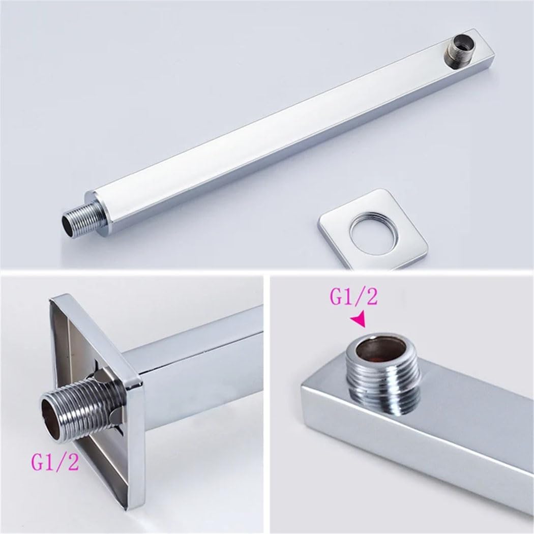 Wall Mounted Shower Arm Chrome Brushed Nickel Matte Black