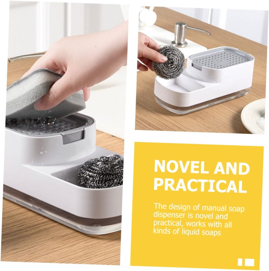 GLEAVI Large Capacity Soap Dispenser for Kitchen