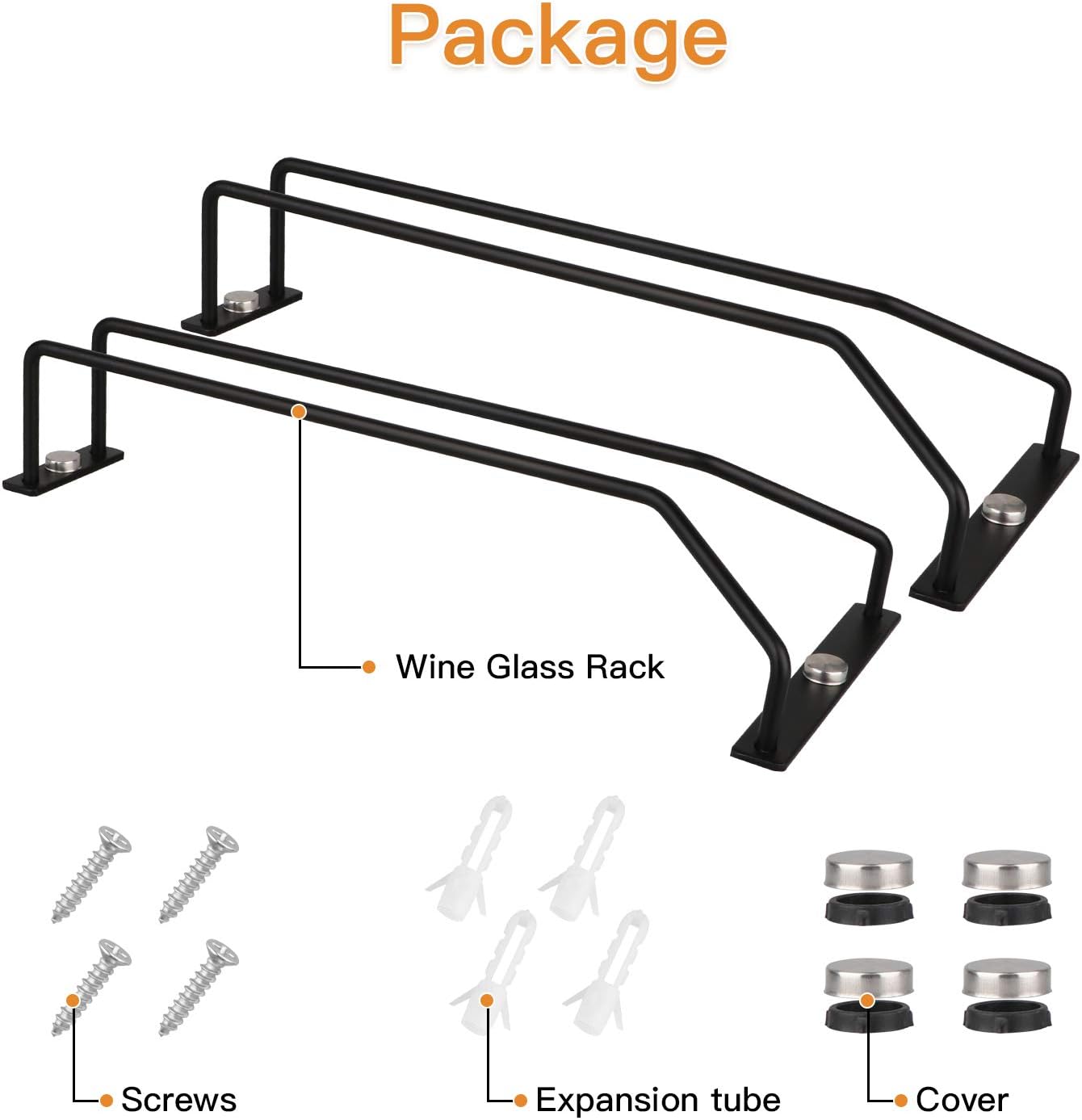 Yimerlen 108 Inch Wine Glass Rack 2 Pack
