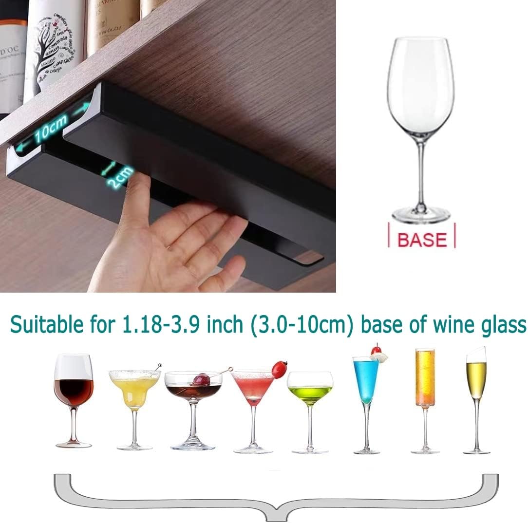 Leevcok 2 Pack White Wine Glass Holder