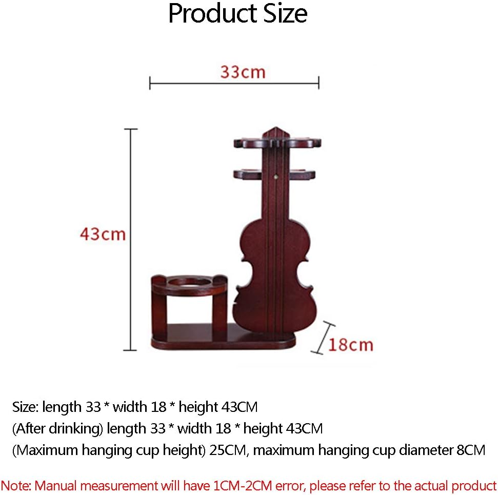 Creative Violin Wine Rack Wood Craft for Home Office