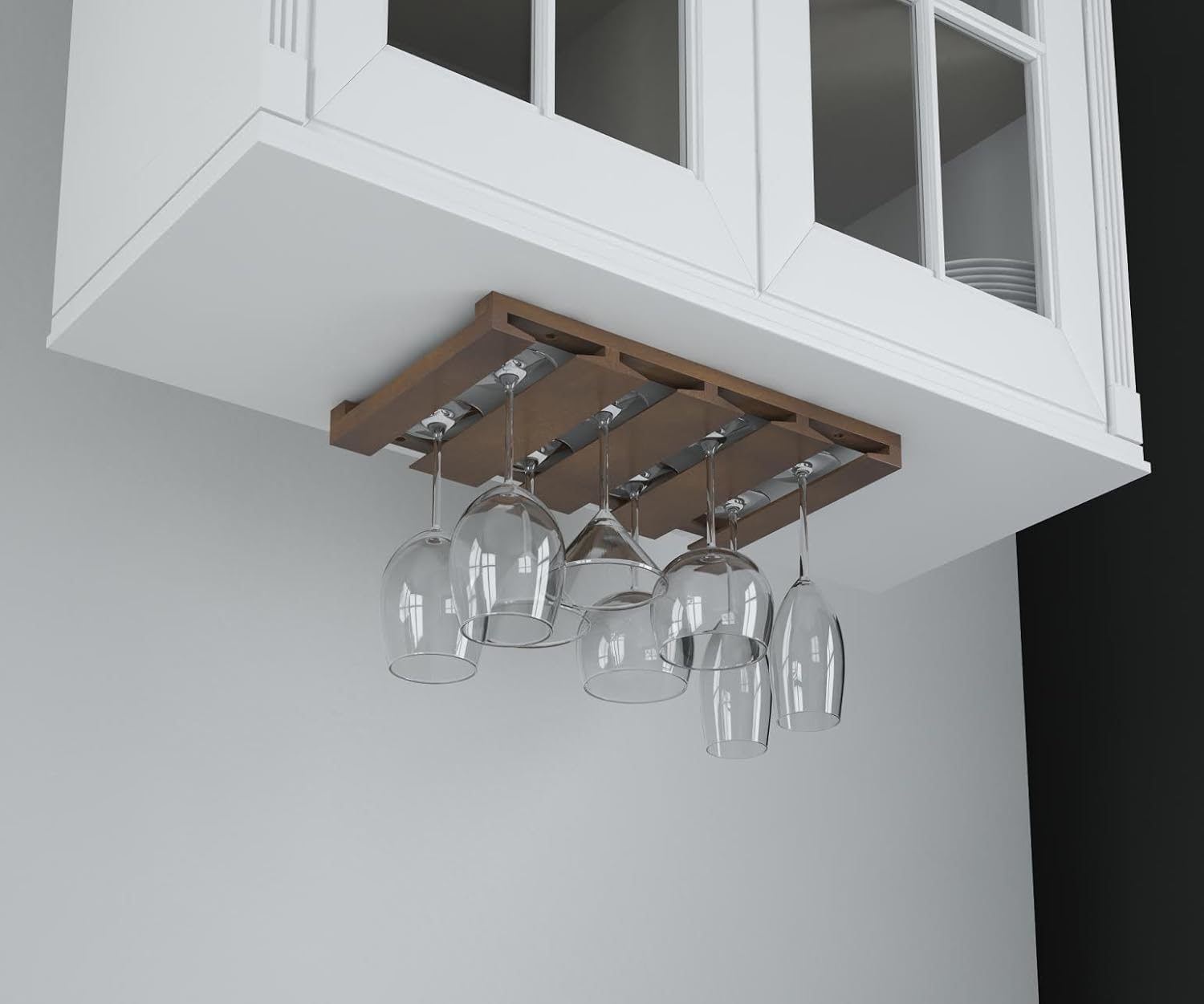 Rustic State 4 Sectional Stemware Rack 12 Inch Deep