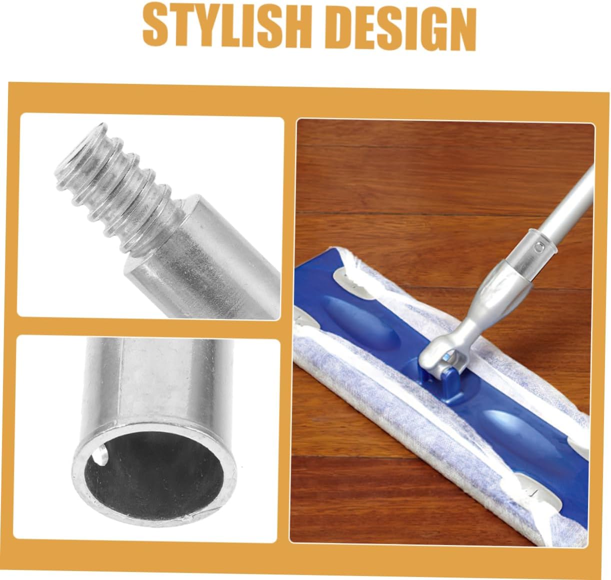 8PCS Threaded Tip Replacement Broom Handle End for Mop Poles