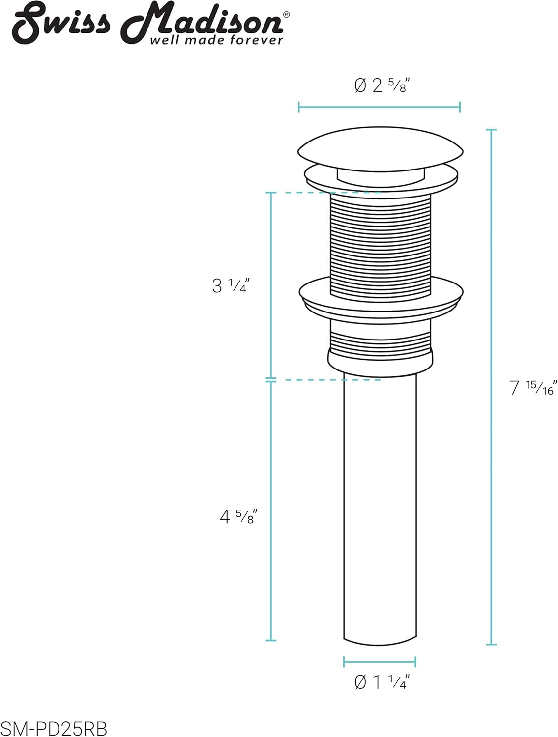 Swiss Madison Bronze Drain Strainer 175