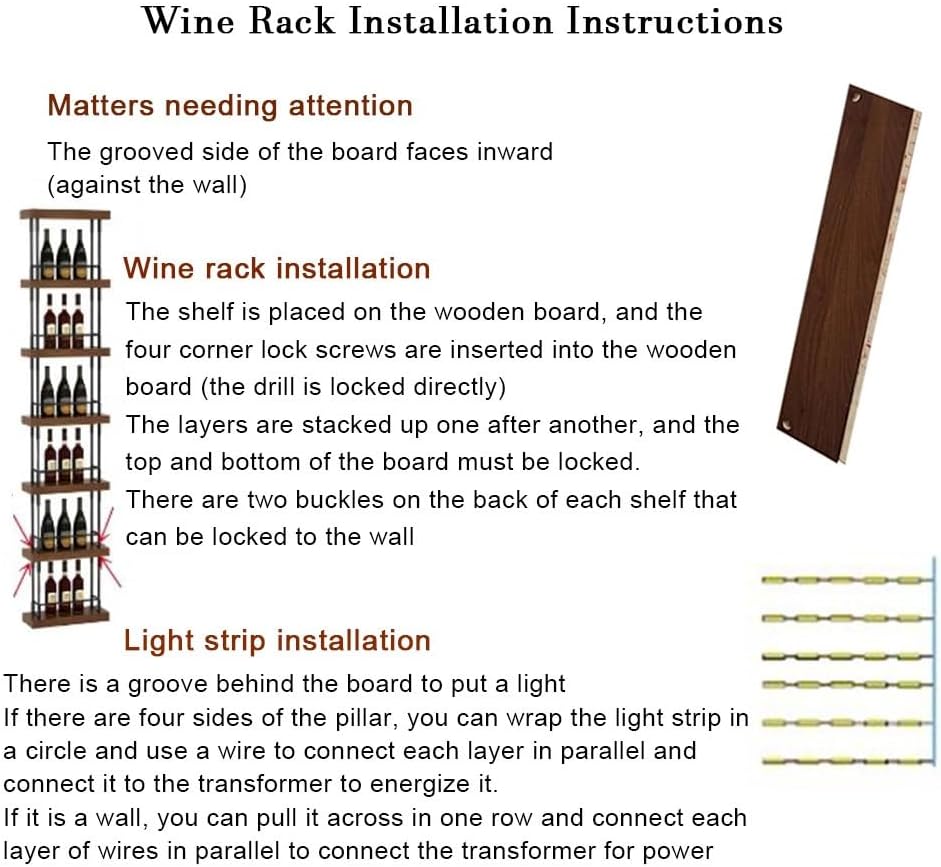 GZHERVICES Tall Wine Bar Cabinet With LED Lights