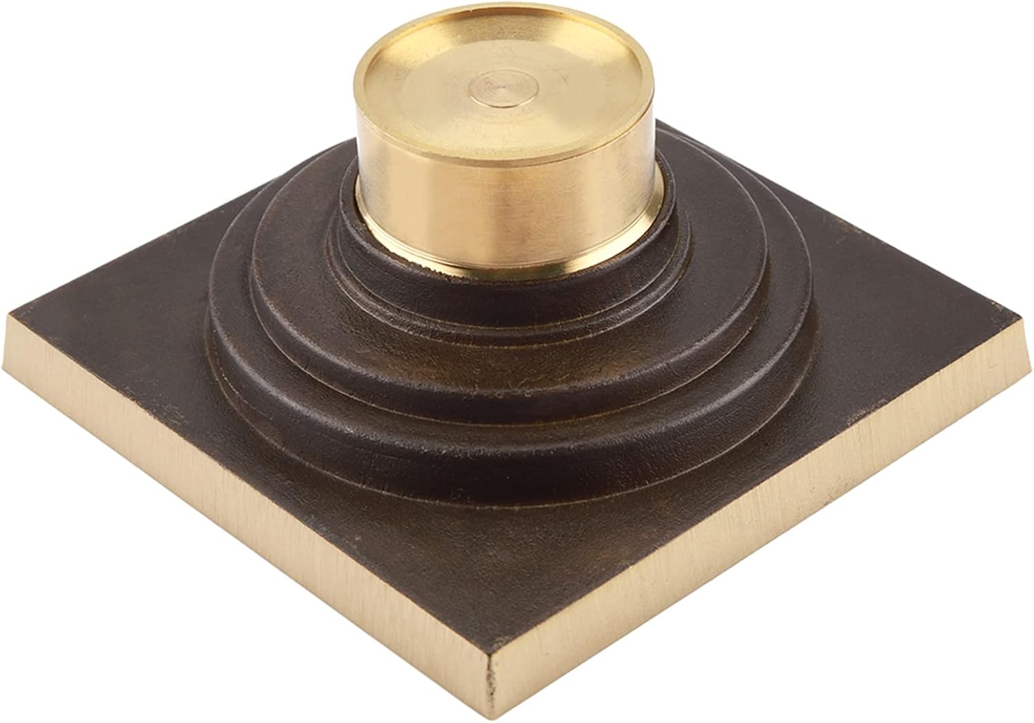 Fafeicy Antique Brass Drain with Removable Cover Grid 43x43x28in Tile Insert
