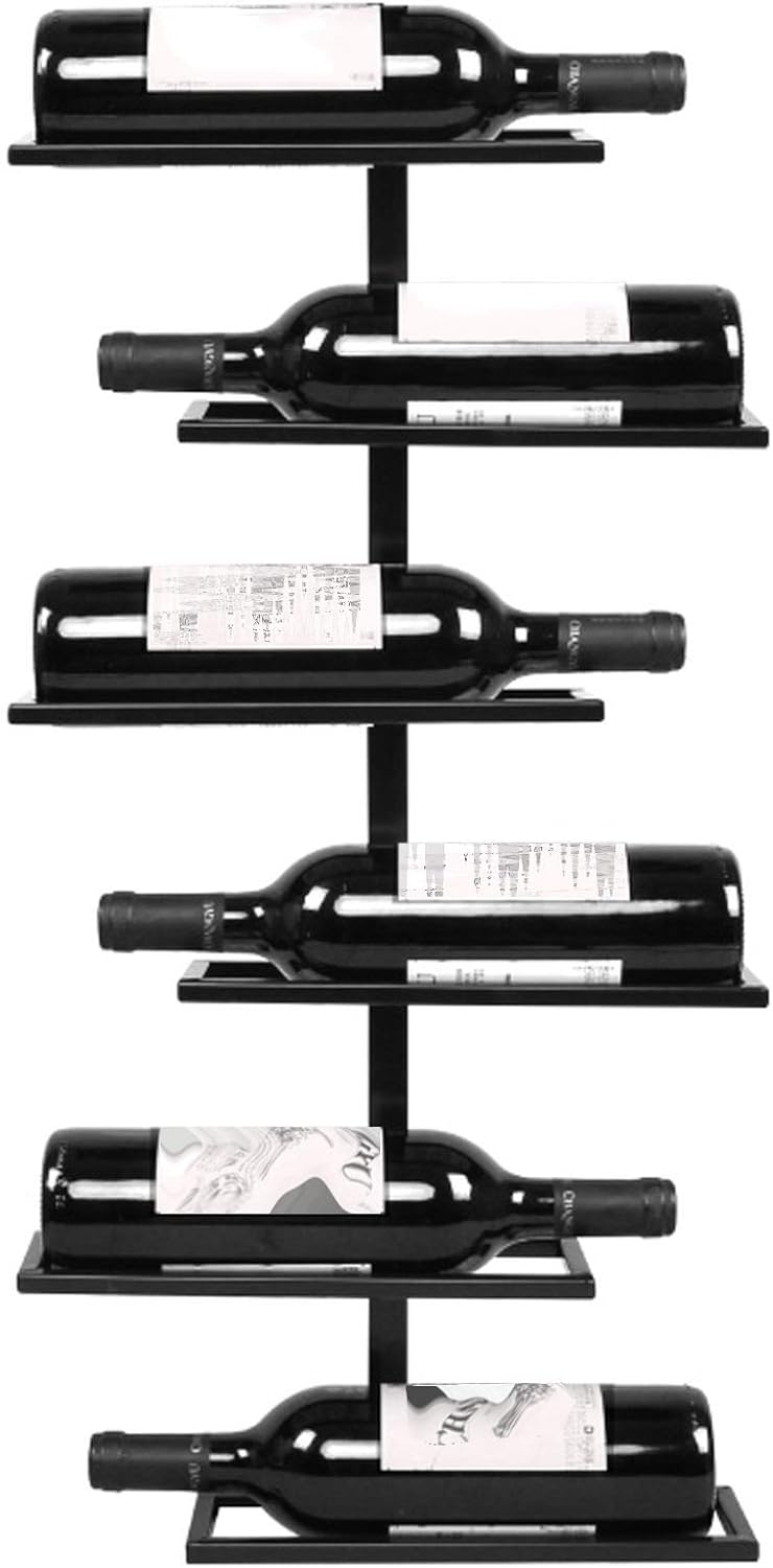 Wall-Mounted Wine Racks 4 or 6 Bottles Black