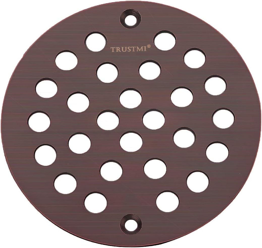 TRUSTMI 4 Inch Screw-in Shower Drain Cover Oil Rubbed Bronze