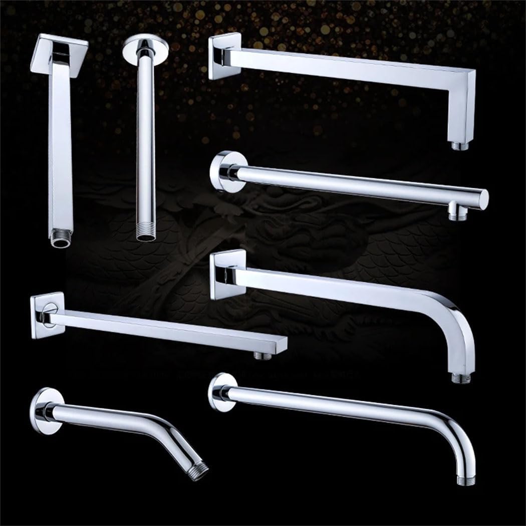 Stainless Steel Shower Arm with Water Inlet for Bathroom Fixtures