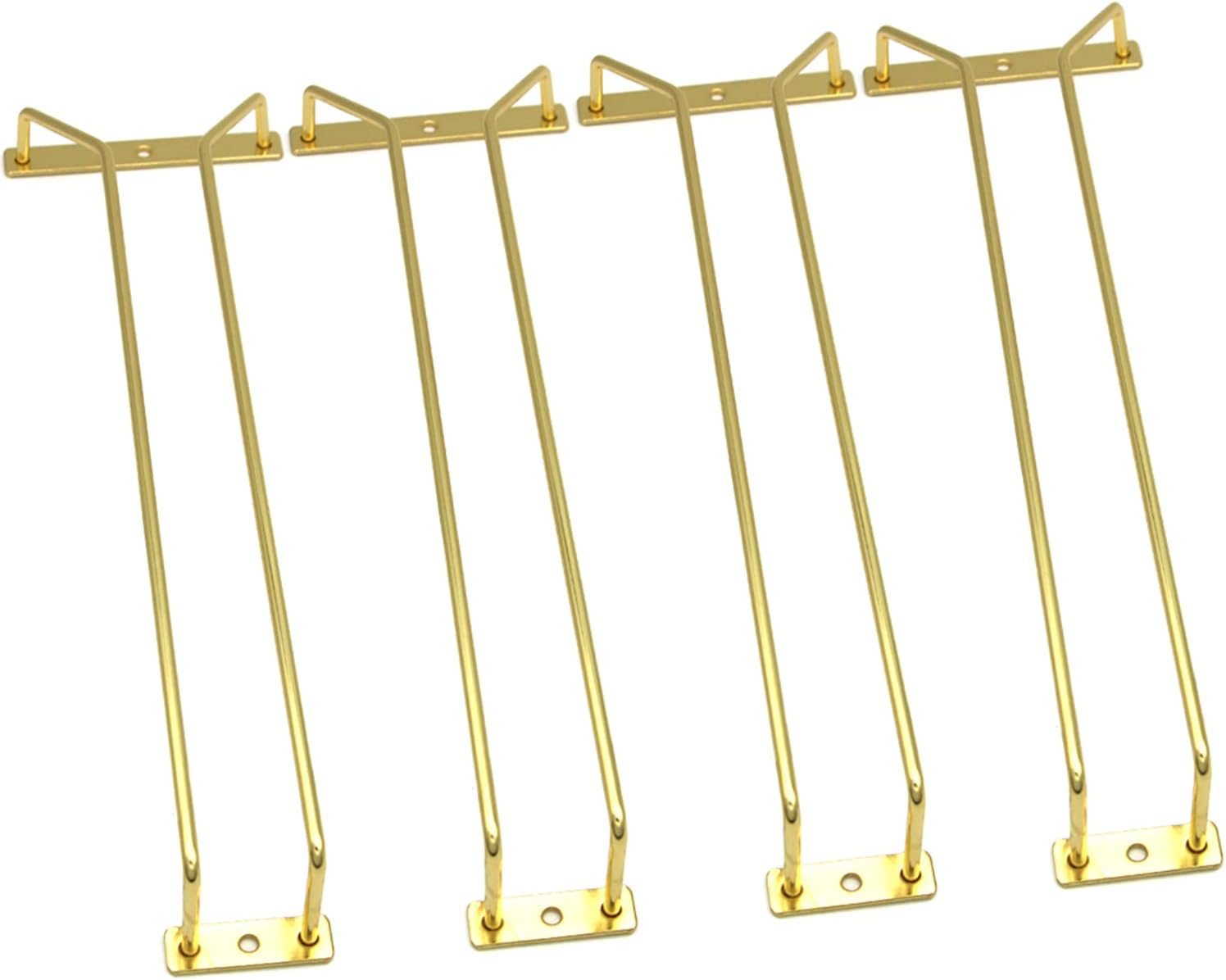 RedDreamer 14-Inch Gold Wine Glass Rack Set of 4