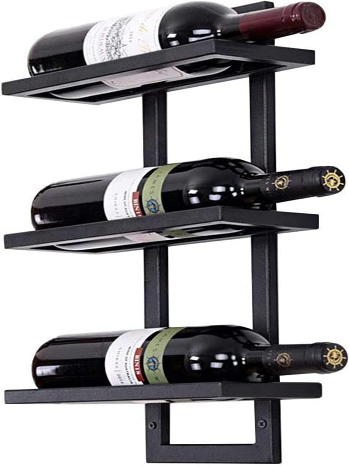 ALDEPO Wine Rack Wall-Mounted Iron Metal Storage