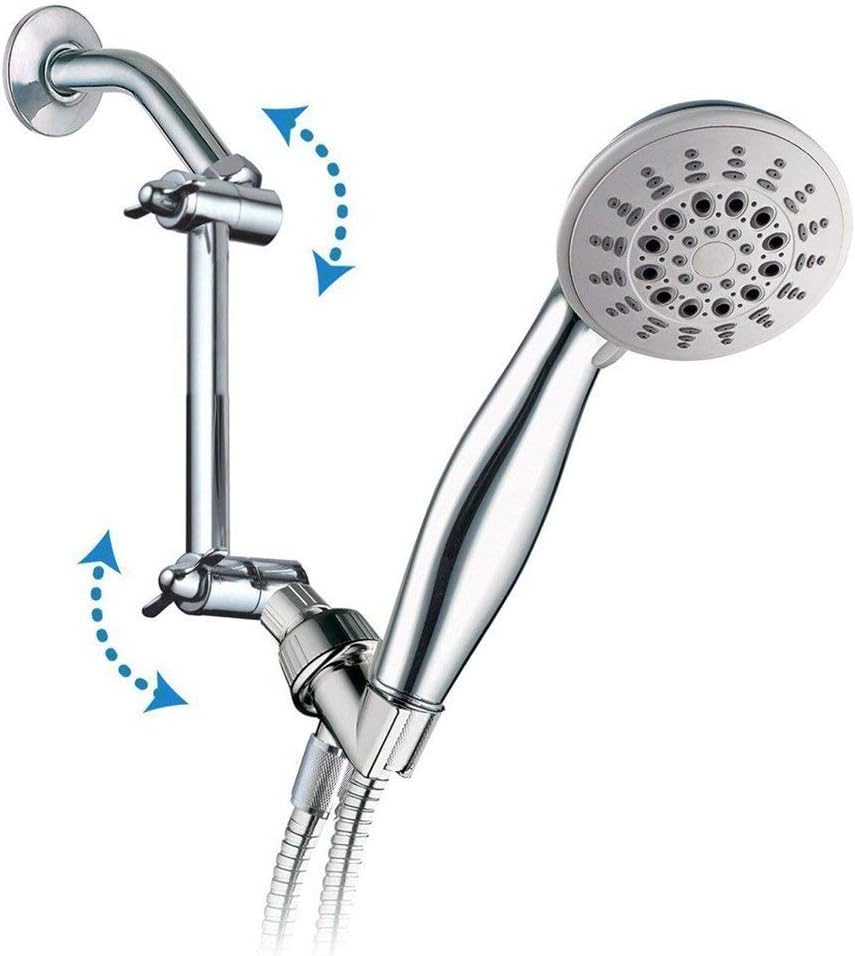 TRUSTMI 4 Inch Brass Shower Arm Extension Mount with Adjustable Height