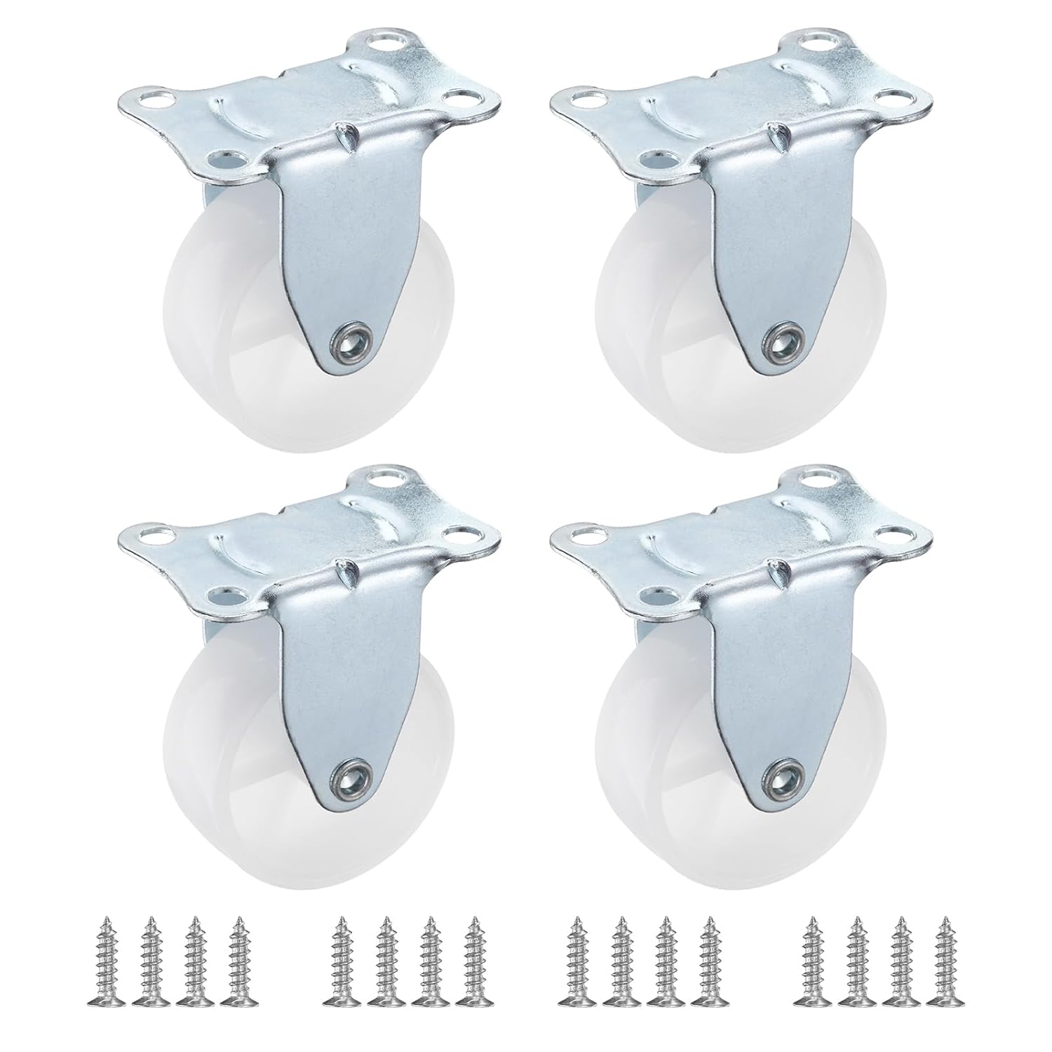PATIKIL 2 Silent Rigid Caster Wheels 4 Pack for Furniture