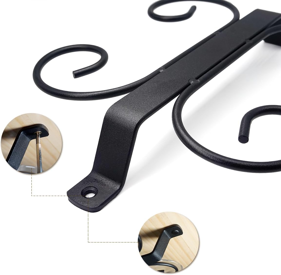 GeLive 9 Inch Under Cabinet Wine Glass Holder Organizer with 4 Hooks
