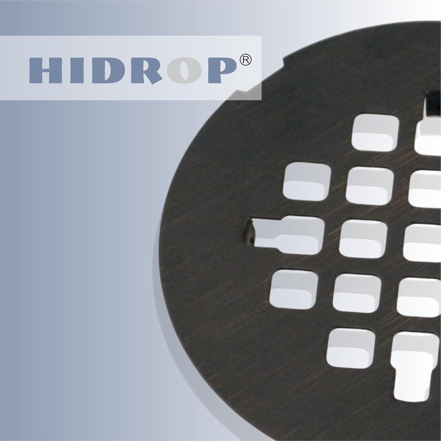 HIDROP 4-14 Bronze Snap-in Shower Drain Cover 1